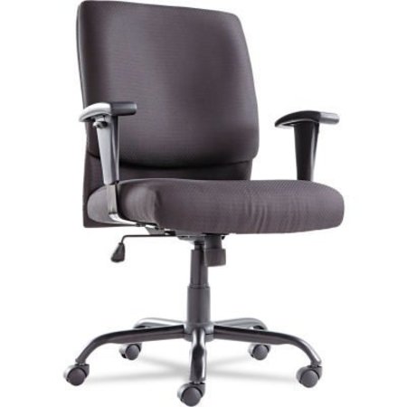 OIF Big and Tall Chair with Arms - Fabric - Mid Back - Black OIFBT4510